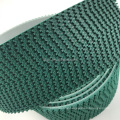 PVC 9.0mm green grass pattern PVC climbing conveyor belt